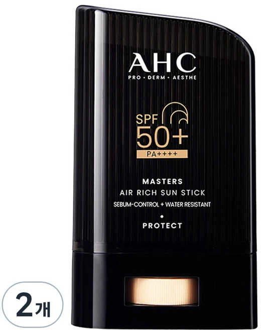 AHC 마스터즈 에어 리치 선스틱 SPF50+ PA++++, 14g, 2개 - 쿠팡