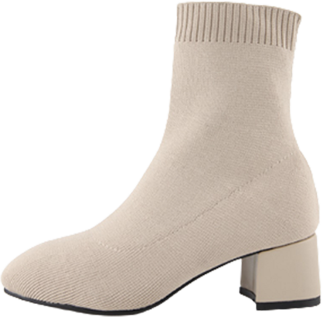 단골언니 여성용 쫀쫀 스판 삭스 피트 앵클부츠