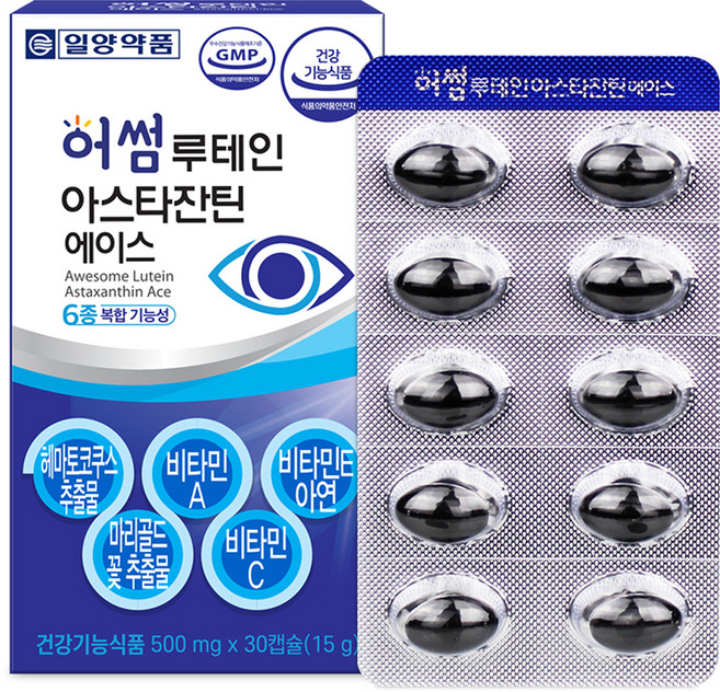 일양약품 어썸 루테인 아스타잔틴 헤마토코쿠스 에이스, 30정, 1개