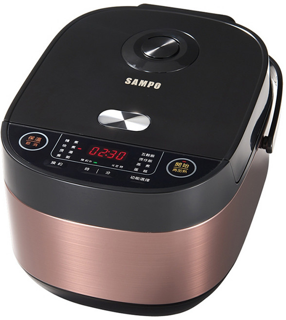 SAMPO 聲寶 微電腦電子鍋 10人用, KS-BY18Q, 黑色 + 玫瑰金色