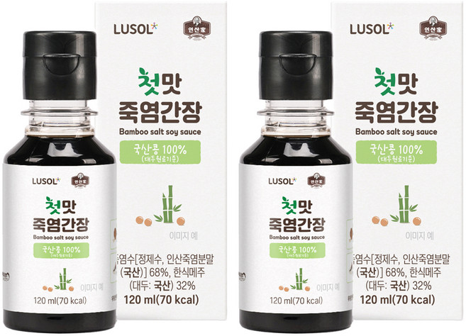 루솔 첫맛 죽염간장, 간장맛, 120ml, 2개