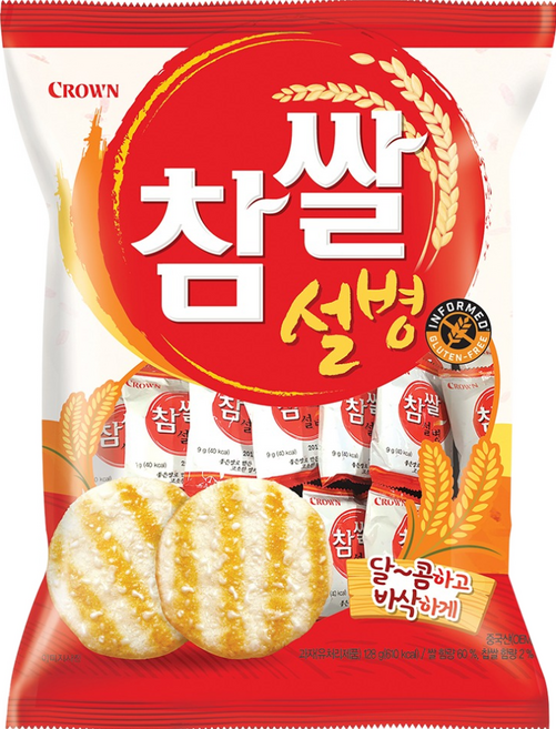 크라운 참쌀설병, 128g, 1개