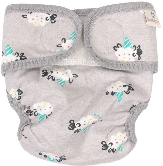 베이비앙 솜사탕양 순면 입체형 기저귀커버, 1개