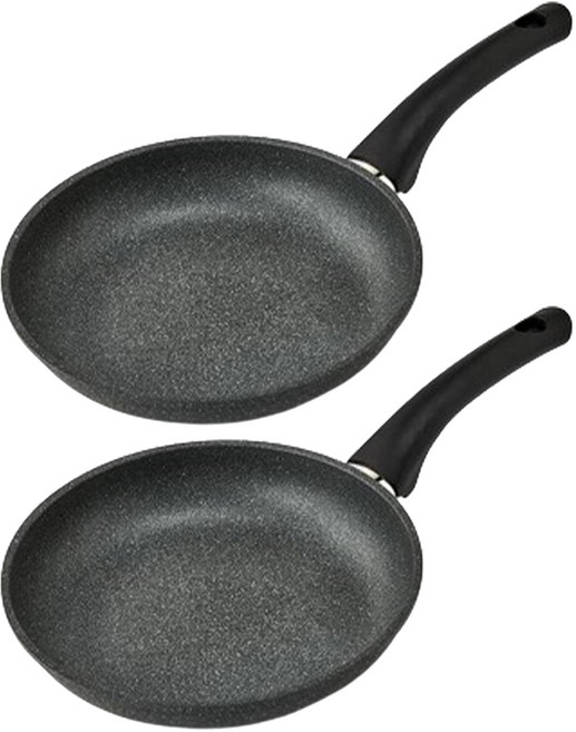 모던하우스 인덕션 레인포레스트 블랙 스톤코팅 프라이팬, 24cm, 2개
