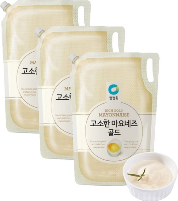 청정원 고소한 마요네즈 골드, 3.2kg, 3개