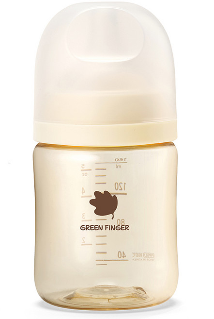 그린핑거 국산 베베그로우 PPSU 젖병 + 젖꼭지 S 1~3개월, 오리지널크림, 160ml, 1개