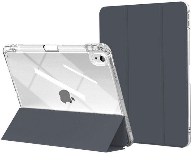 제이로드 샤인 클리어 펜슬 홀더 태블릿PC 케이스, 스틸그레이, 1개