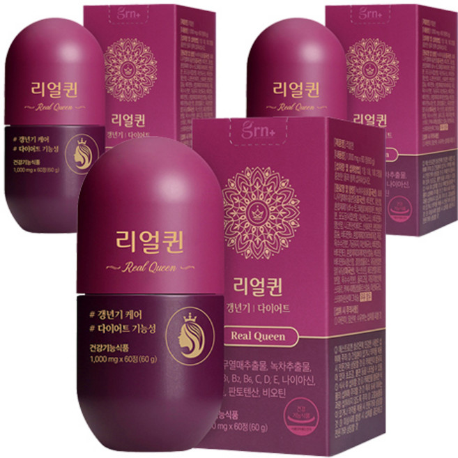 GRN 다이어트 리얼퀸, 60정, 3개