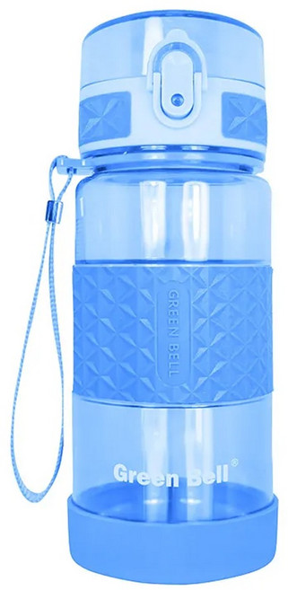 Green Bell 綠貝 果漾彈蓋水壺, 藍色, 350ml, 1個