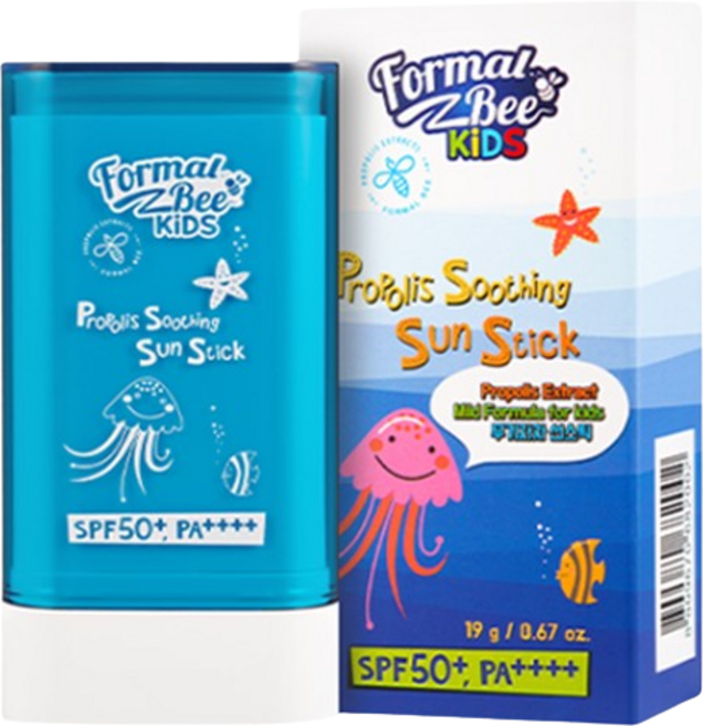 포멀비키즈 프로폴리스 수딩 선스틱 SPF50+ PA++++, 19g, 1개