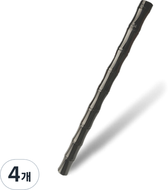 미니제이드 대나무 타입 금속 펜 0.5mm, 블랙, 4개
