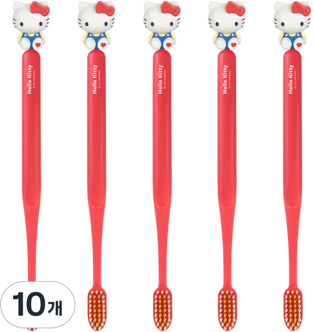 아텍스 산리오캐릭터즈 피규어 칫솔 6세이상, 헬로키티, 1개입, 10개