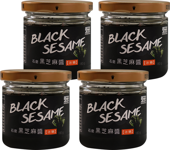 東和製油 黑芝麻醬 含冰糖, 180g, 4罐