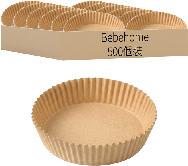 bebehome 氣炸鍋烘焙紙/防油防污吸油紙, 5套, 100個裝, 20cm