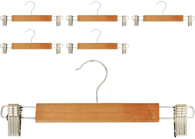 원목 바지걸이, 혼합 색상, 6개