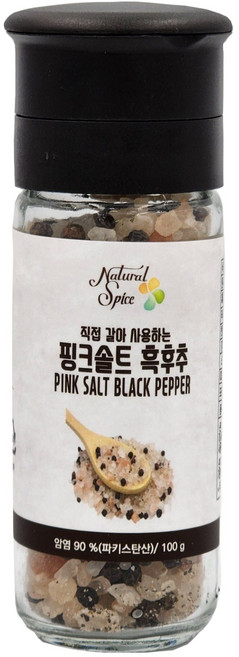 내츄럴스파이스 핑크솔트 흑후추, 100g, 1개