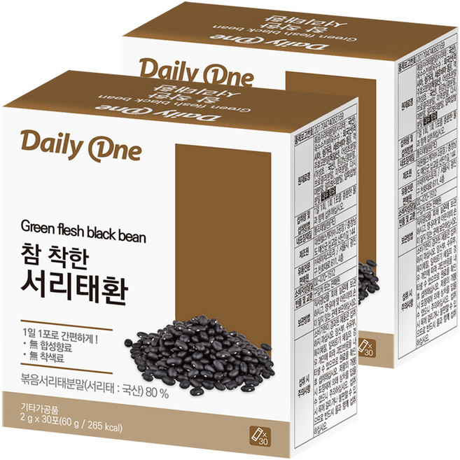 데일리원 참 착한 서리태환, 60g, 2개