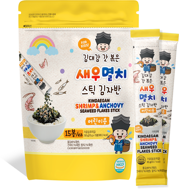 김대감 어린이용 새우멸치 스틱김자반, 150g, 1개