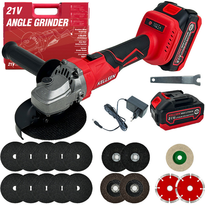 디케이켈슨 켈슨 21V 그라인더 DK-MTGR01 본품 + 배터리1개 세트, 1개