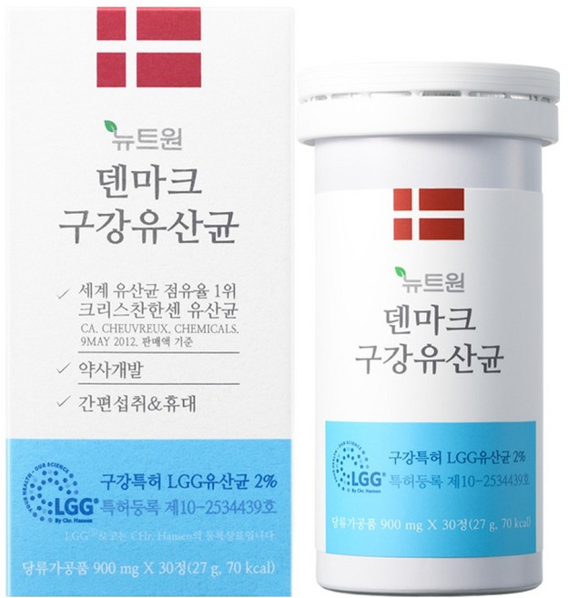 뉴트원 덴마크 구강유산균, 30정, 27g, 1개