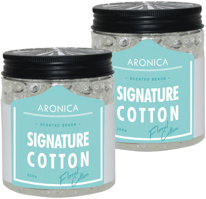 아로니카 센티드 비즈 방향제 본품, 200g, 2개, 시그니처코튼
