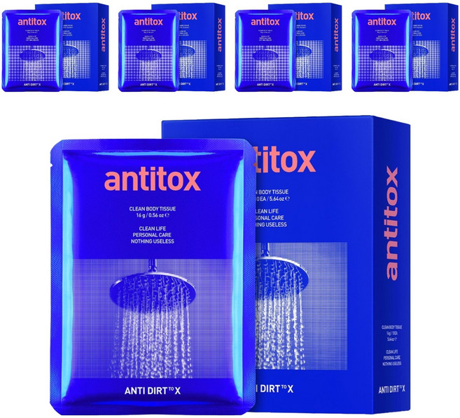 안티톡스 클린 바디티슈 10p, 160g, 5개