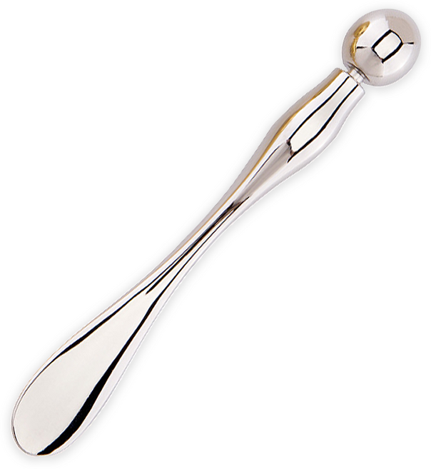 바코젤 눈마사지 화장품스푼 겸용 페이스 괄사 스틱, 실버, 1개