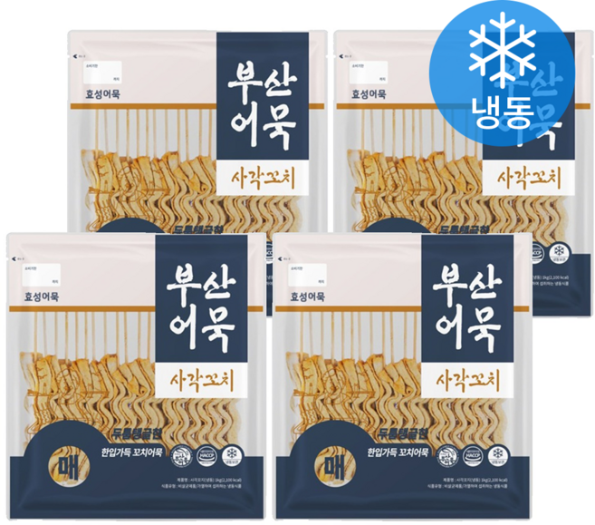 효성어묵 사각꼬지 (냉동), 1kg, 4개