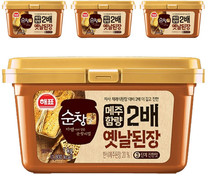 순창궁 해표 옛날된장, 1kg, 4개