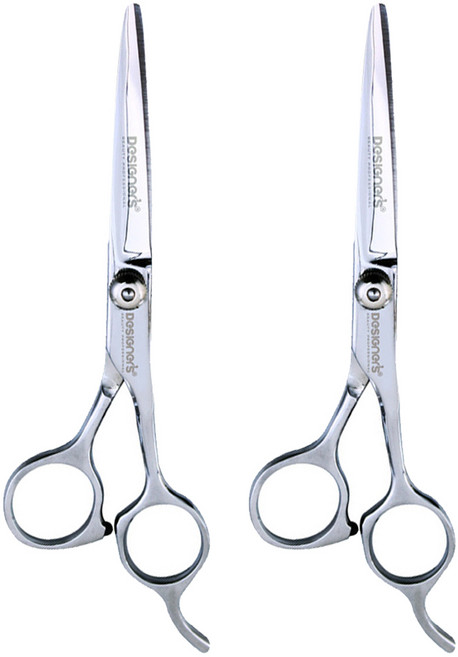 디자이너스 커팅 헤어 미용가위, 실버, 2개