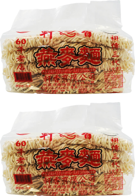 軒香李家 燕麥麵, 900g, 2包