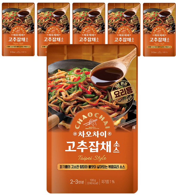 차오차이 고추잡채 소스, 100g, 6개
