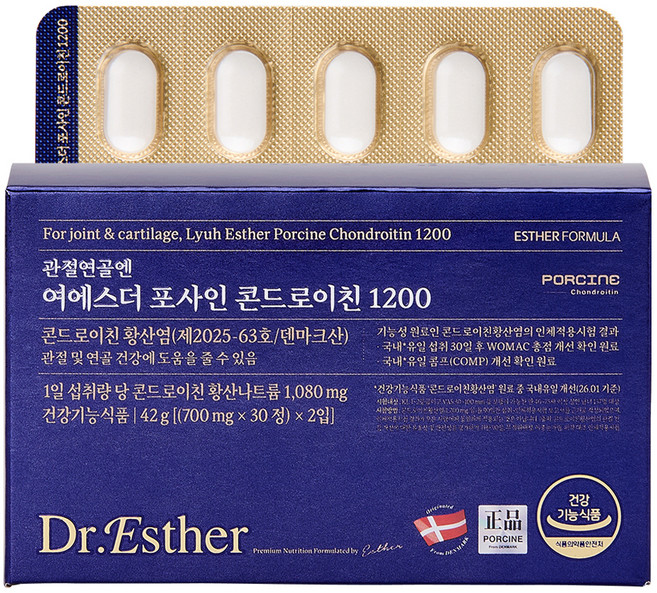 에스더포뮬러 관절연골엔 여에스더 포사인 콘드로이친 1200 42g, 1개, 60정