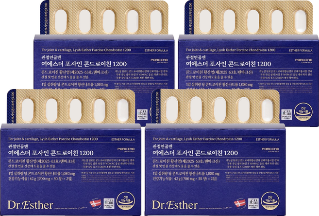 ESTHER FORMULA 關節軟骨 呂艾絲特 聚硫酸軟骨素軟骨素 1200 42g, 4個, 60錠