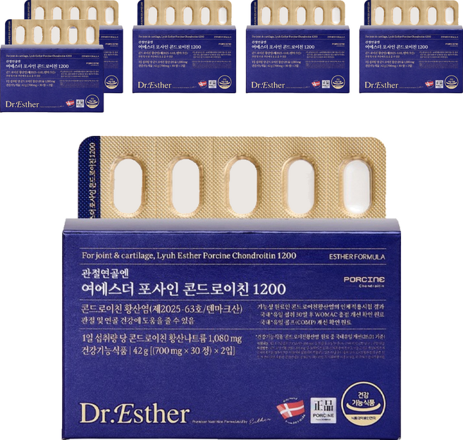 ESTHER FORMULA 關節軟骨 呂艾絲特 聚硫酸軟骨素軟骨素 1200 42g, 6個, 60錠