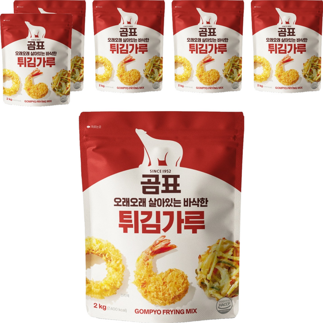곰표 튀김가루, 2kg, 6개