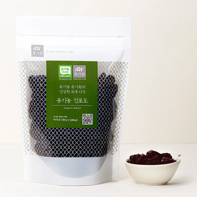 유가원 유기농 건포도, 340g, 1개 - 쿠팡