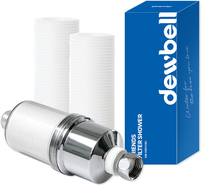 듀벨 샤워애 프렌즈 샤워필터 + 고급 리필필터 2p 세트, 1개