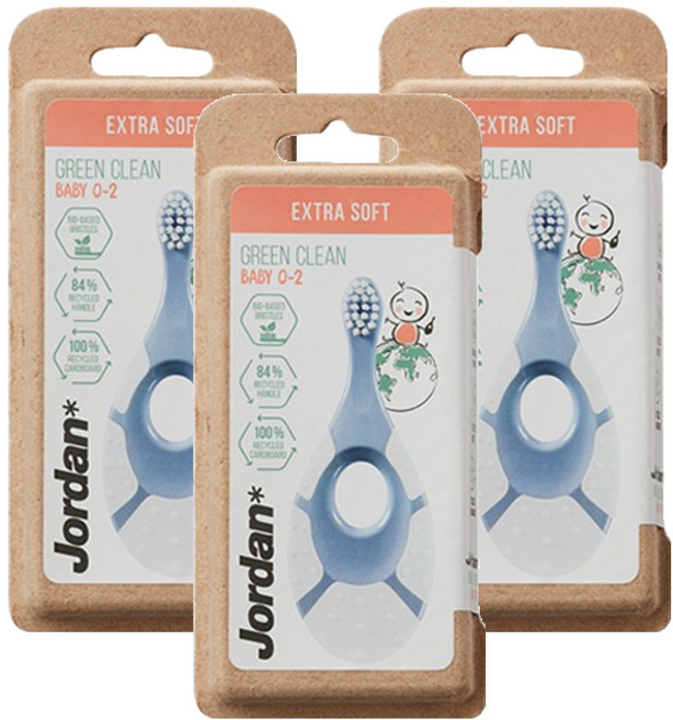 조르단 그린클린 베이비 스텝1 유아 칫솔, 랜덤발송, 1개입, 3개