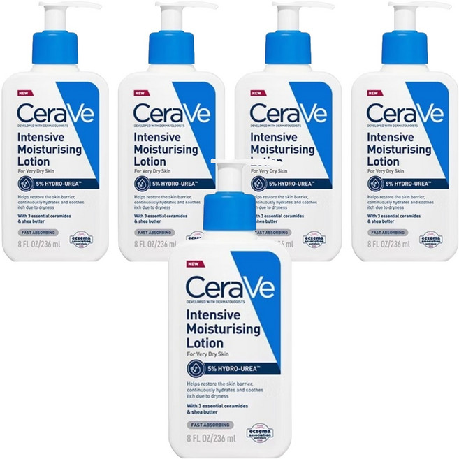 CeraVe 適樂膚 極速修護保濕精華乳 乾燥敏感肌適用 三重神經醯胺修復保濕屏障, 236ml, 5瓶