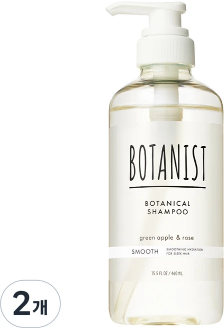 보타니스트 보타니컬 샴푸 스무스 그린애플 로즈향, 460ml, 2개 - 쿠팡