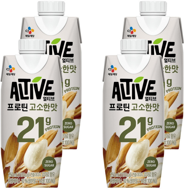 얼티브 프로틴 고소한맛, 250ml, 4개