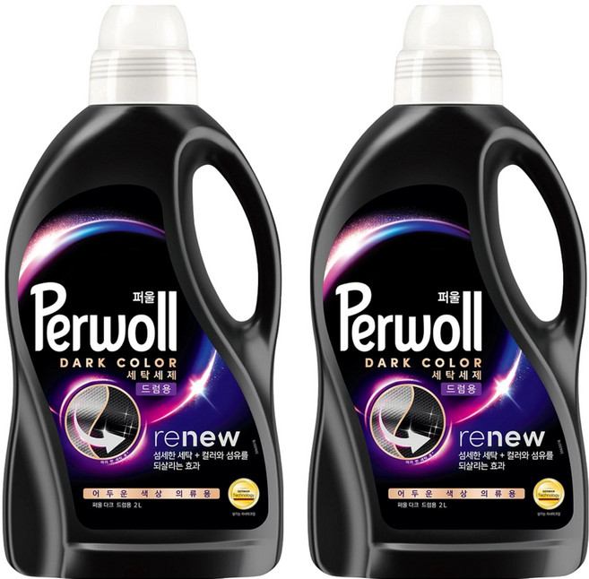 퍼울 다크 드럼용 세탁세제 본품, 2L, 2개