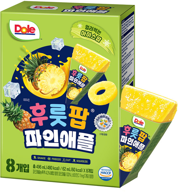 돌 후룻팝 파인애플 8p, 496ml, 1개