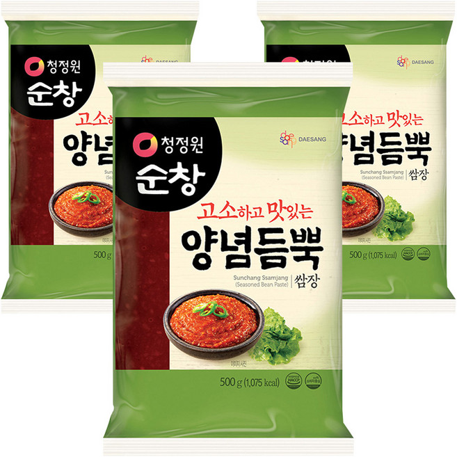 청정원순창 고소하고 맛있는 양념듬뿍 쌈장, 500g, 3개