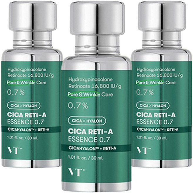 브이티코스메틱 시카 레티 에이 에센스 0.7, 30ml, 3개