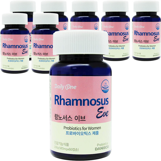데일리원 람노서스 이브 유산균, 60정, 8개