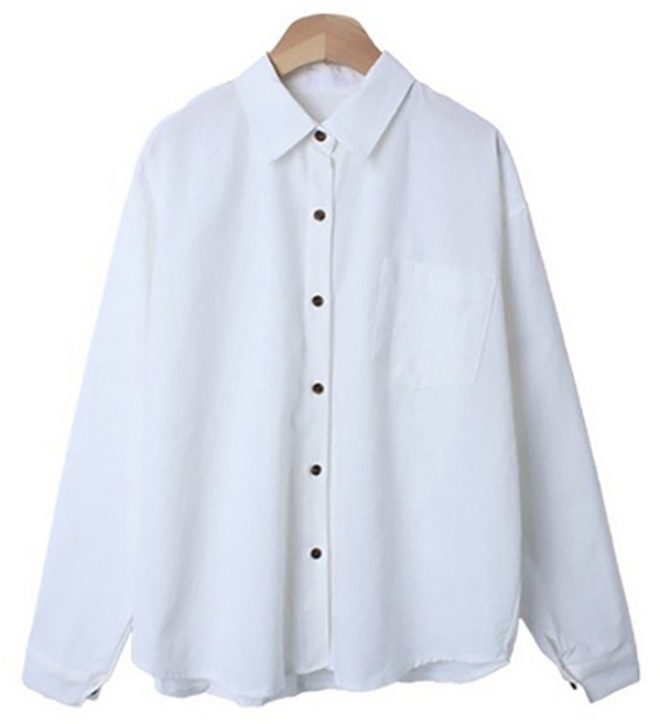 린다샵 여성용 세티므 빈티지 우디 버튼 포켓 코튼 셔츠 cpnb3045k47