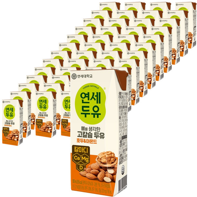 연세두유 뼈를 생각한 고칼슘 호두 & 아몬드, 190ml, 72개