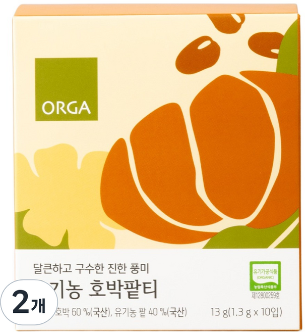 올가홀푸드 유기농 호박팥티, 1.3g, 10개입, 2개